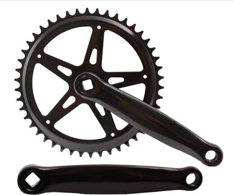 Hzb kettingwiel crankset staal 46 tands 170 mm 1 8 + 3 32 zwart