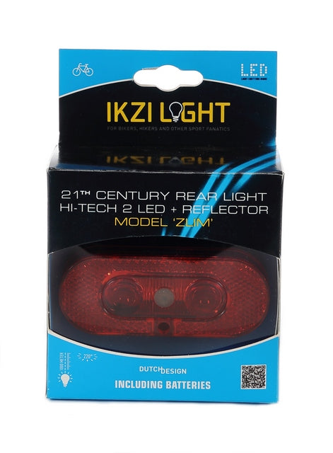 Buzaglo ikzilight luce posteriore sul supporto zlim nero, schermo riflettente e supporto con 2 LED hi-tech rossi