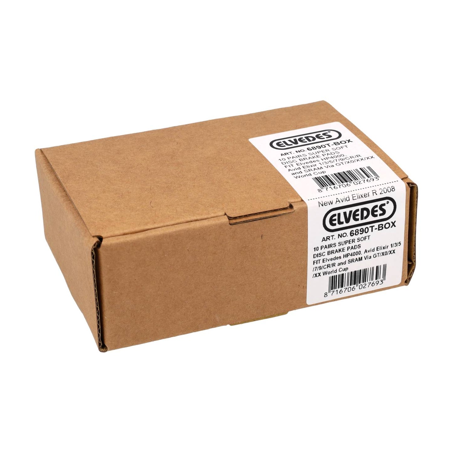 Conjunto de bloque de freno de disco Elvedes 6890t (10º)