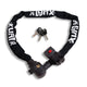 Lock de cadena 5.5x100cm, negro con soporte incluido 3 teclas