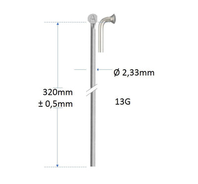 Acciaio inossidabile ALPINA 13G (2,34) Spaken ALPINA 13G (2,34) | 320mm | P144