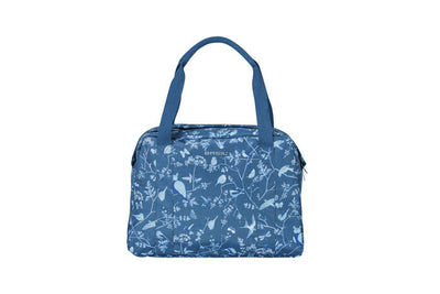 Basil Wanderlust Porta tutta la borsa - borsa per biciclette blu con stampa per uccelli - Acqua - Responsabile - 18L