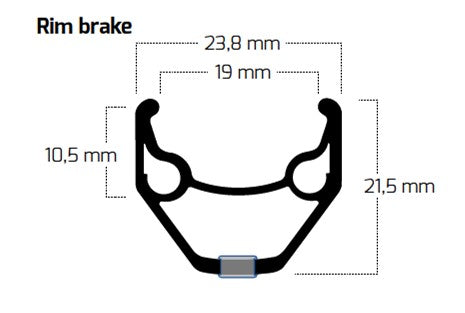 Qibbel rim 2000 28 622 32G 14G CNC Alu Black