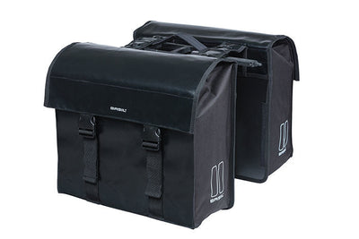 Basil Urban Load Double Bicycle Bag Mik, Waterproof, Black, 48-53L