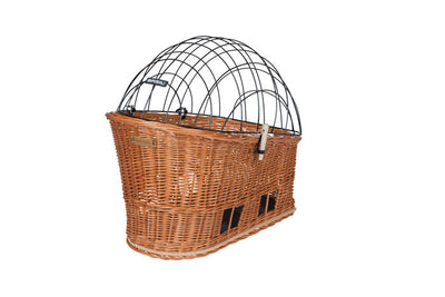 Basil Pasja - cesto per bici per cani mik - medio - 45 cm - cestino posteriore - naturale