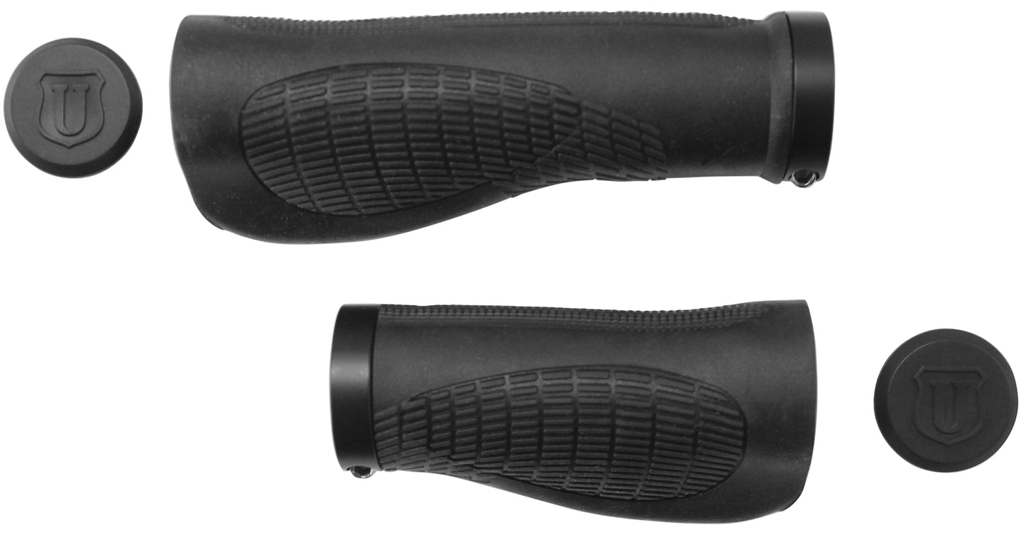Union Ergolock 128 95mm Black Bicycle Handlebar