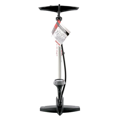 Bomba de bicicleta con acero manómetro 61 cm blanco (020601)