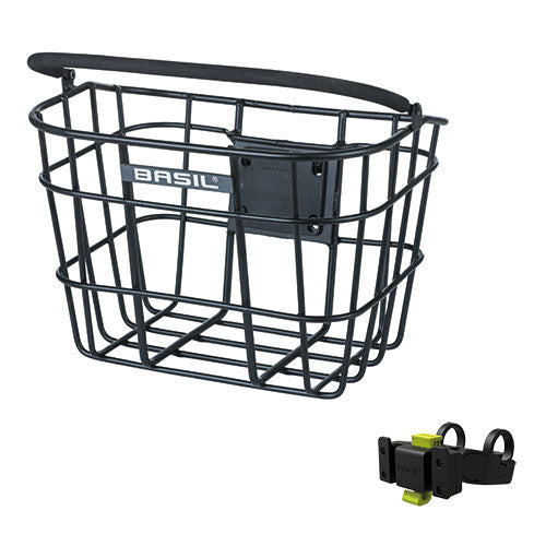 Basil Bremen Alu KF - Basquero de bicicletas - Primero, incluido Basil KF Sterbar Bield Bielder - Negro