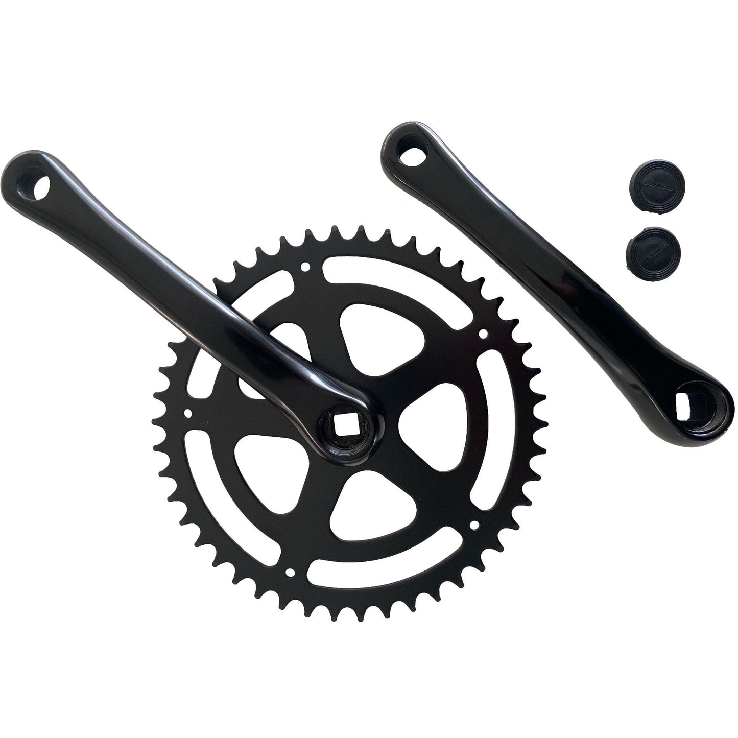 Etichetta bianca Crankkel 46T 170mm Alluminio nero