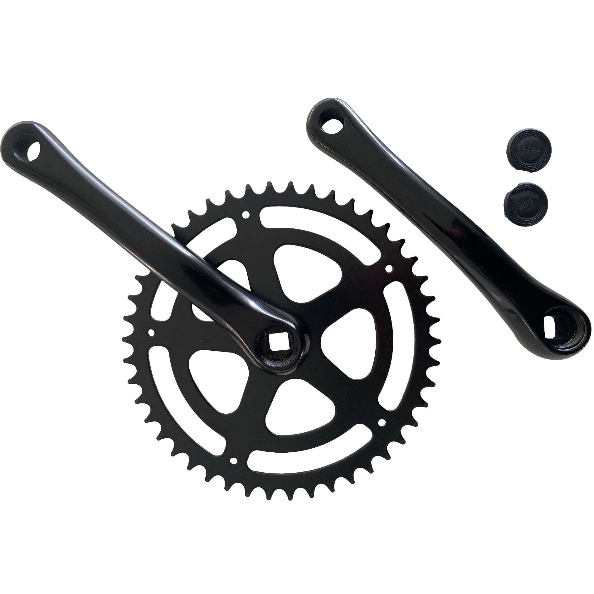 Etichetta bianca Crankkel 46T 170mm Alluminio nero