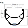 Ryde b.v. llanta 26' - 14 559 zac421 aluminio cnc 36 gts.