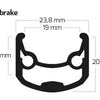 Ryde b.v. cerchio 28'-14 andra30 28'-622 alluminio nero cnc
