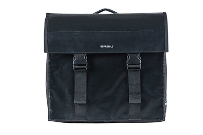 Basil Urban Load Double Bicycle Bag Mik, Waterproof, Black, 48-53L