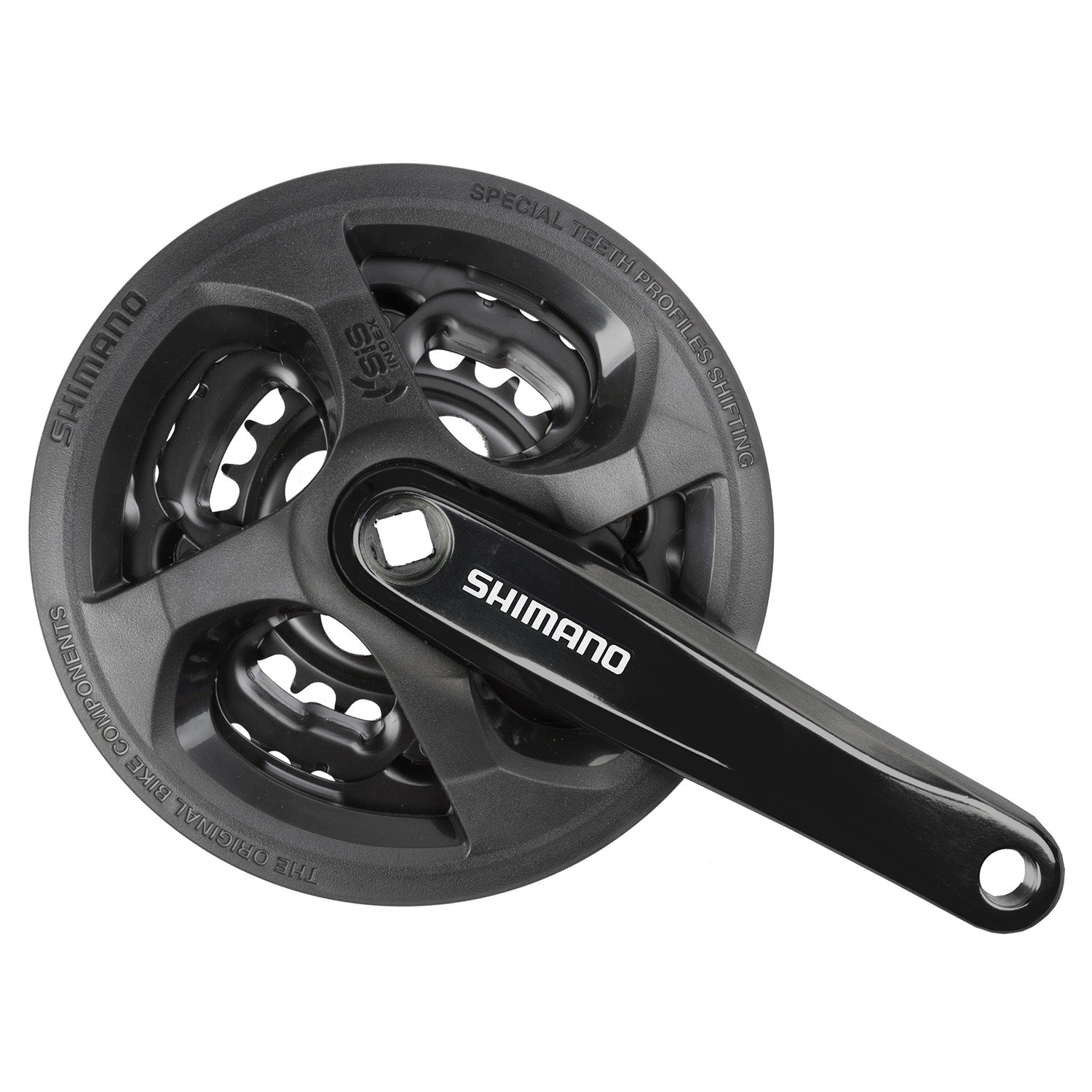Rodamiento de latón Shimano FC-TY301 Juego de piñones Tourney 6 7 8 vel. 170 mm. 42 34 24 negro (-6 mm de profundidad)