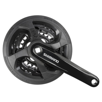 Cuscinetto in ottone Shimano FC-TY301 Tourney pacco pignoni 6 7 8 vel. 170mm. 42 34 24 nero (-6 mm di profondità)