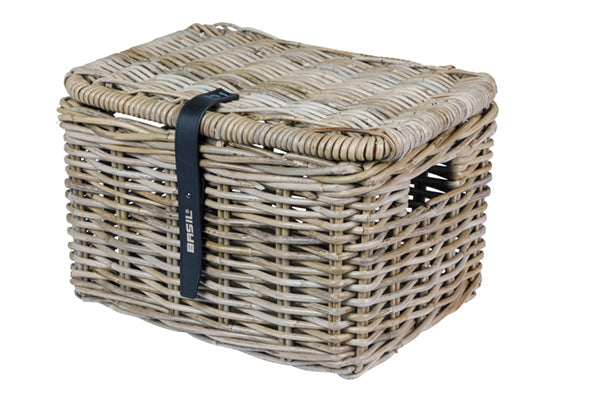 Basil Bicycle cestino dax piccolo grigio con coperchio