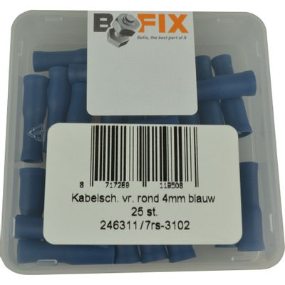 Bofix kabelschoen vrouw rond 4 mm. blauw