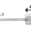 Elvedes cable systems bv schakel binnenkabel elvedes 3000mm rvs ø1,1mm shimano sram nippel (op kaart) - zilver