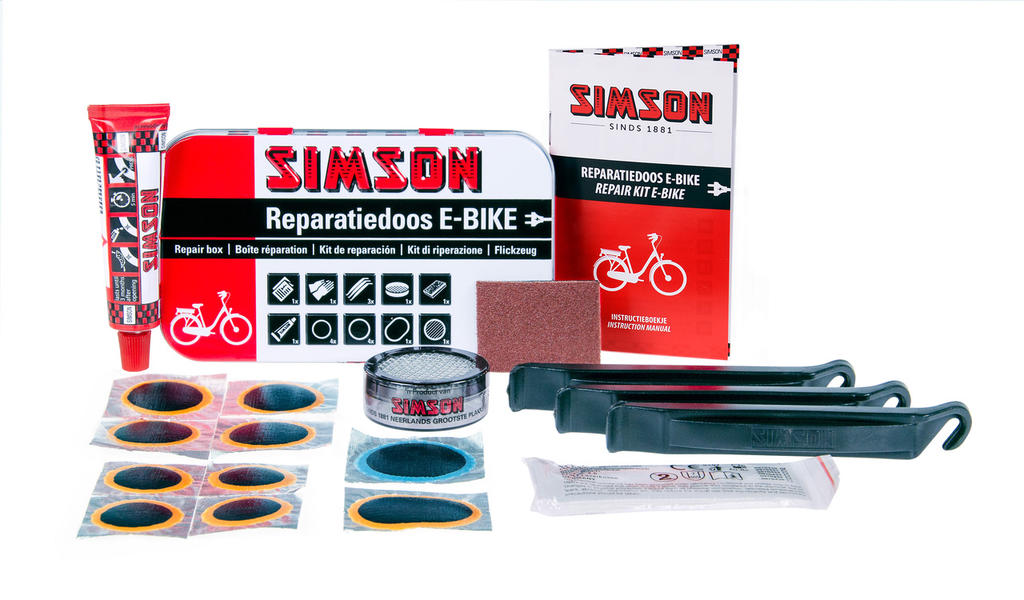 Cadera de reparación Bike de aluminio rojo blanco 14 piezas