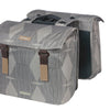 Basil Elegance dubbele fietstas, gerecycled PET, waterkerend, MIK, zwart, 40-49L
