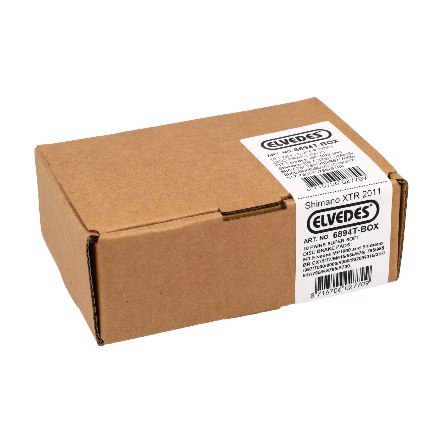 Bloque de freno de disco Elvedes 6894t (10 pares) gris