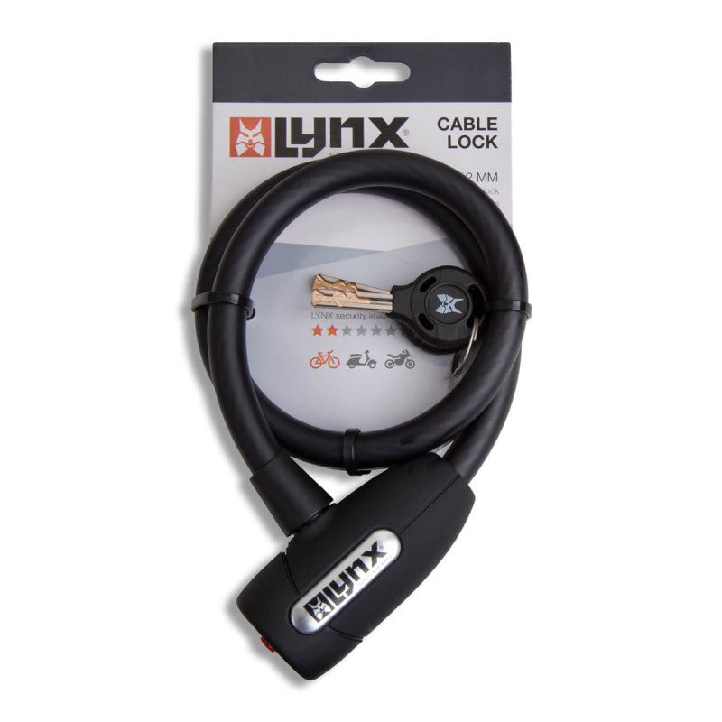Lynx cable lock 60cm - tempered steel, auto -click, including 2 keys