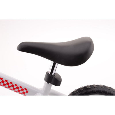 Balance de bicicleta de acero blanco rojo