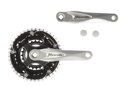 Miranda crankset alu zilver 24 34 42t -5mm verdiept 573145