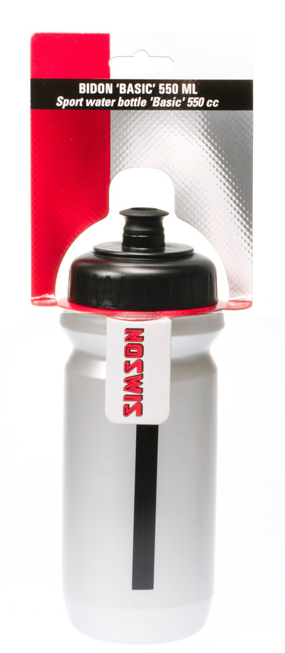 Bidón Simson Boca Basic 550ml negro-gris en tarjeta