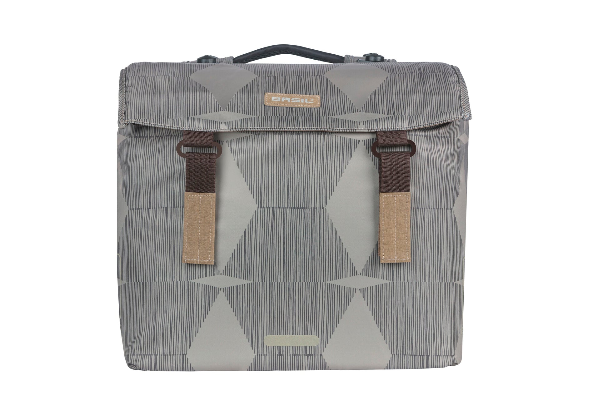 Basil Elegance dubbele fietstas, gerecycled PET, waterkerend, MIK, zwart, 40-49L