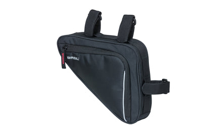 Basil Sport Design frametas M - zwarte fietstas - 1,7L - waterafstotend - klittenbandbevestiging