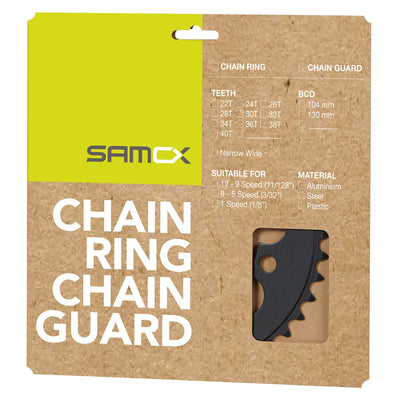 Samox PD-R4-A-NW Foglia concapetta 38 Tands 104mm 3 32-11 128 Alu Nero