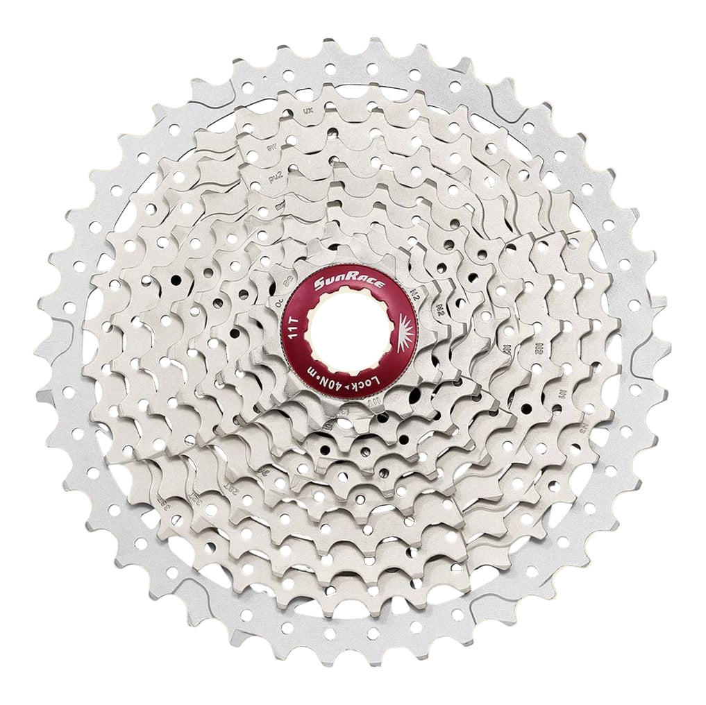Sunrace CSMX3 Cassette de 10 velocidades 11-42T. plateado metálico
