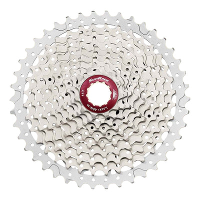 SunRace csmx3 10 speed cassette 11-42t. zilver metallic