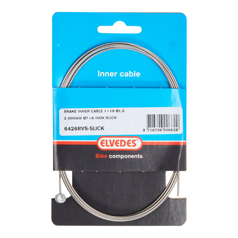 Elvedes cable systems bv elvedes rem binnenkabel 2000mm rvs slick �1,5mm t-nippel