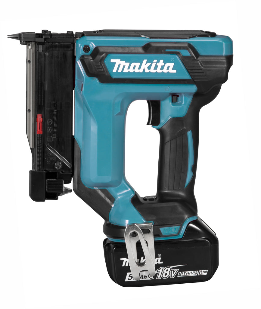 Makita dpt353rtj batteria 18v pintacker 5.0 ah (2 pz), caricabatterie rapido, mbox
