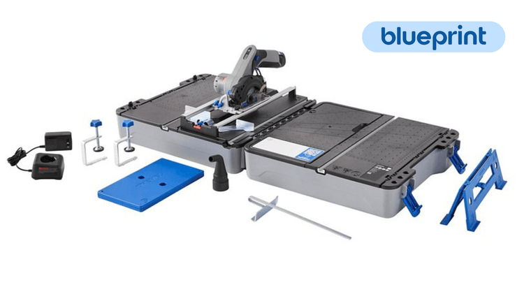 Sierra compacta dremel blueprint 12v cs12jm | Estación de sierra portátil de 12v | estación de corte + maletín + 1 batería 12v 2.0 ah + cargador rápido - f013cs12jm