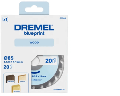 Lama per sega Dremel blueprint wood 6431 per legno | 85mm-2608846431