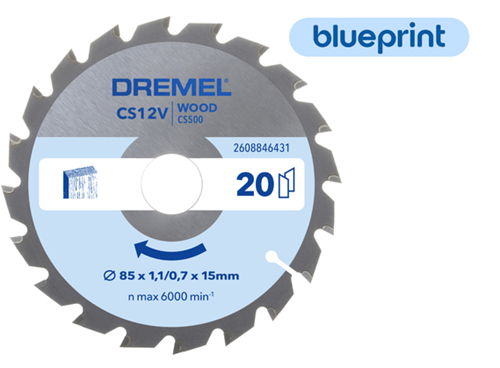Lama per sega Dremel blueprint wood 6431 per legno | 85mm-2608846431