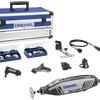 Multiherramienta Dremel 4250js | modelo 4250-6 128 edición platino | incluido 128 accesorios + ez speedclic + mango de detalle + cortador de líneas y círculos - f0134250js