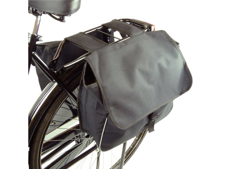 Dresco Basic Shopper Double Bicycle Borse da 26 litri in nylon nero