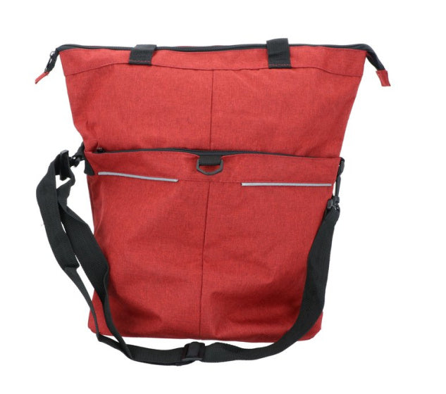 Dresco enkele fietstas en shopper 18 liter rood