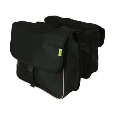 Comprador básico de Dresco Bolsa de bicicleta doble de 32 litros de nylon negro