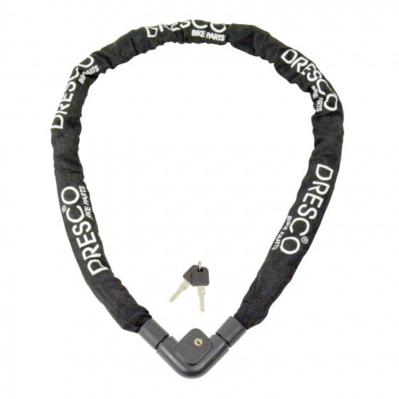 Drescro Chain Lock 150 cm x 10 mm in acciaio poliestere nero