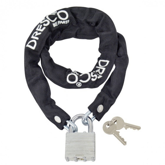 Dresco Chain Lock a catena 90 cm x 5 mm in acciaio poliestere nero
