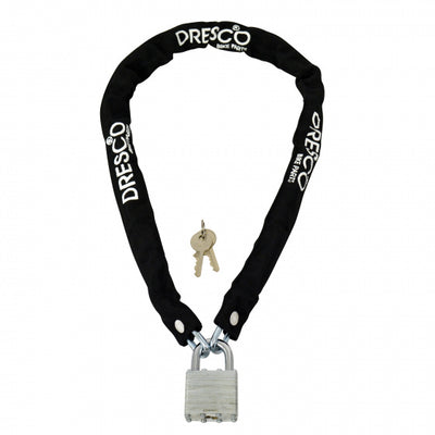 Dresco Chain Lock a catena 90 cm x 5 mm in acciaio poliestere nero