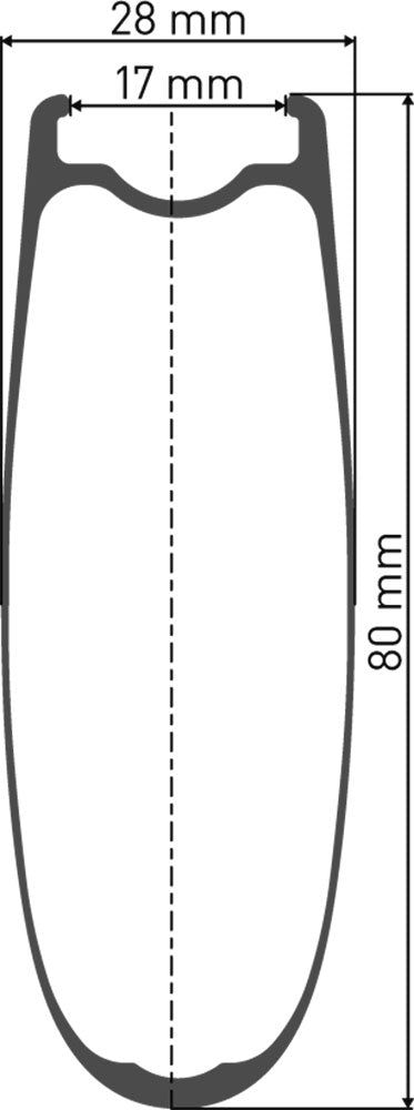 Ruota posteriore in carbonio DT Swiss Arc 1400 Dicut® 80 28 Shimano HG