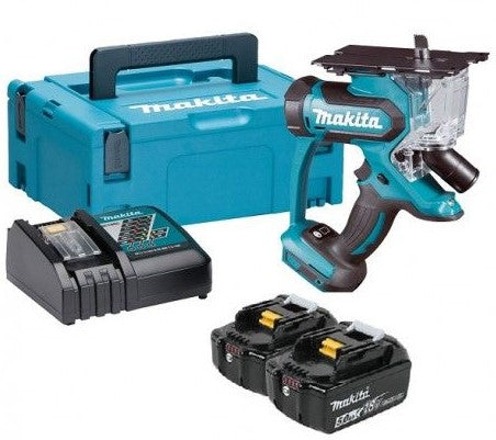 Makita dsd180rtj | Sega per gesso 18v | 2 batterie da 5,0 Ah + caricabatterie rapido