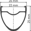 Rueda delantera dt swiss er 1400 dicut® 28 25mm