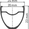 Rueda delantera dt swiss p 1800 spline® 28 23mm